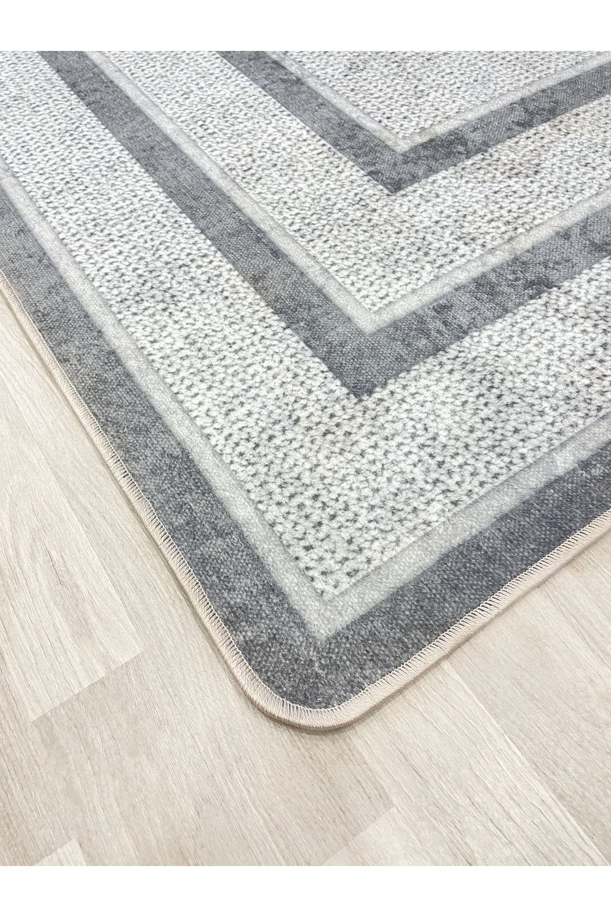 Hasır Jüt Sisal Görünümlü Bordürlü Modern Salon Yolluk Antre Halı