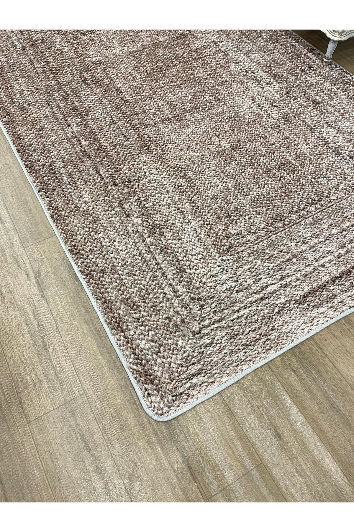 Hasır Jüt Görünümlü 3d Renkli Lateks Deri Taban Halı