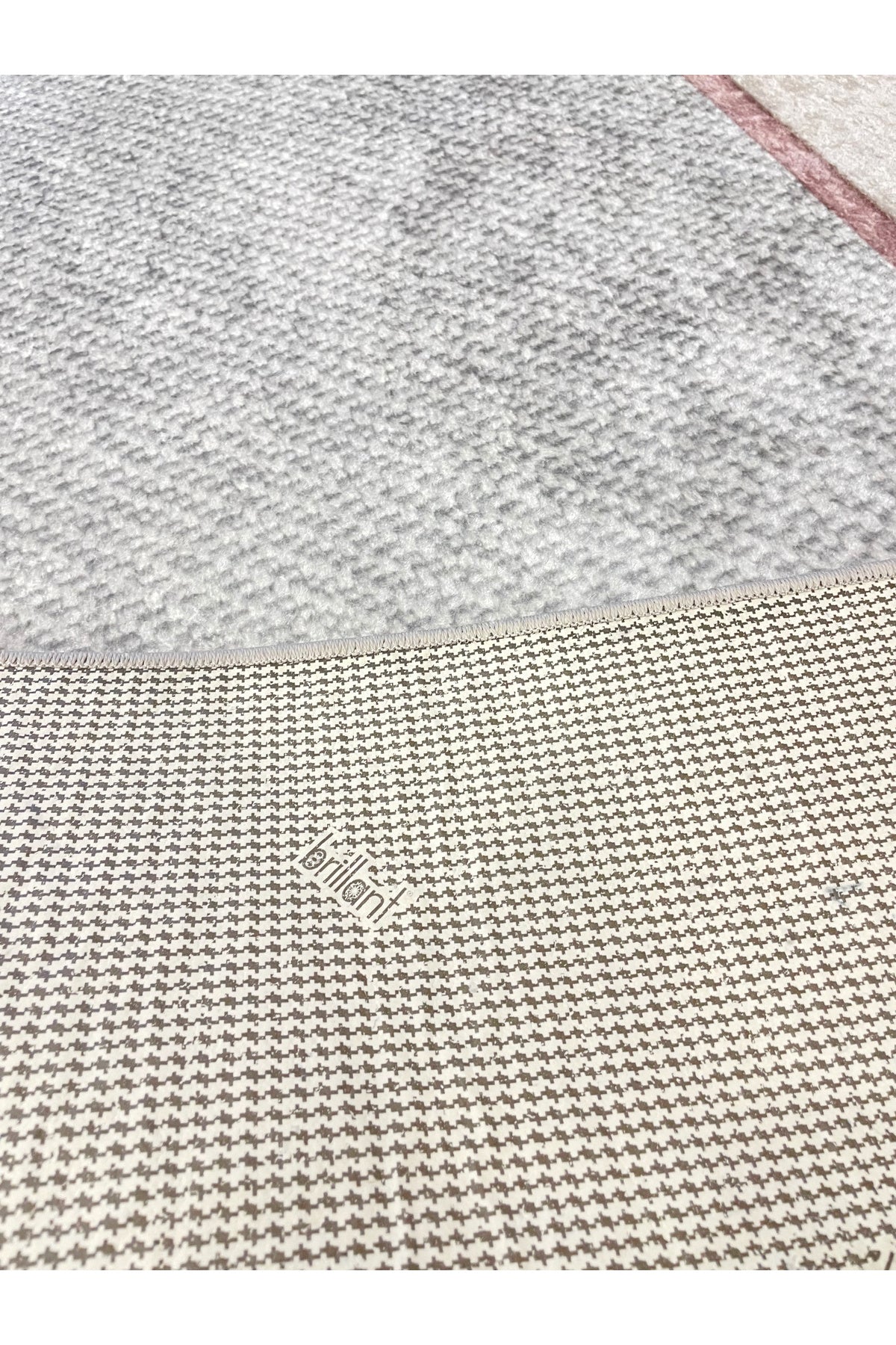 Hasır Jüt Sisal Görünümlü Bordürlü Lateks Taban Salon ve Yolluk Antre Halı
