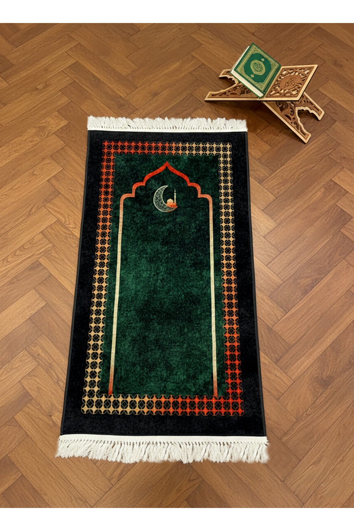 Seccade Saçaklı Bordo (lateks Taban)