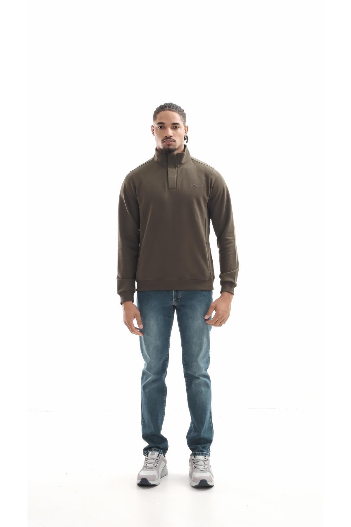 Boğazlı sweatshirt
