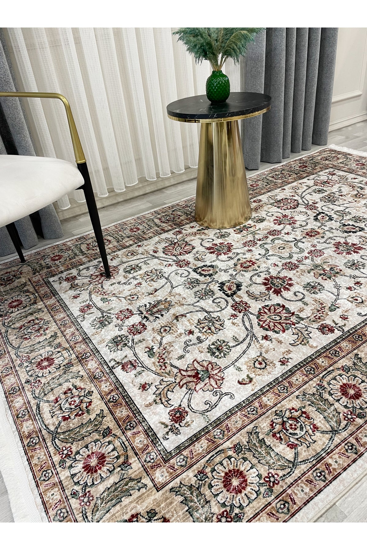 Kilim Motifli SAÇAKLI Klasik Kaymaz Taban Halı