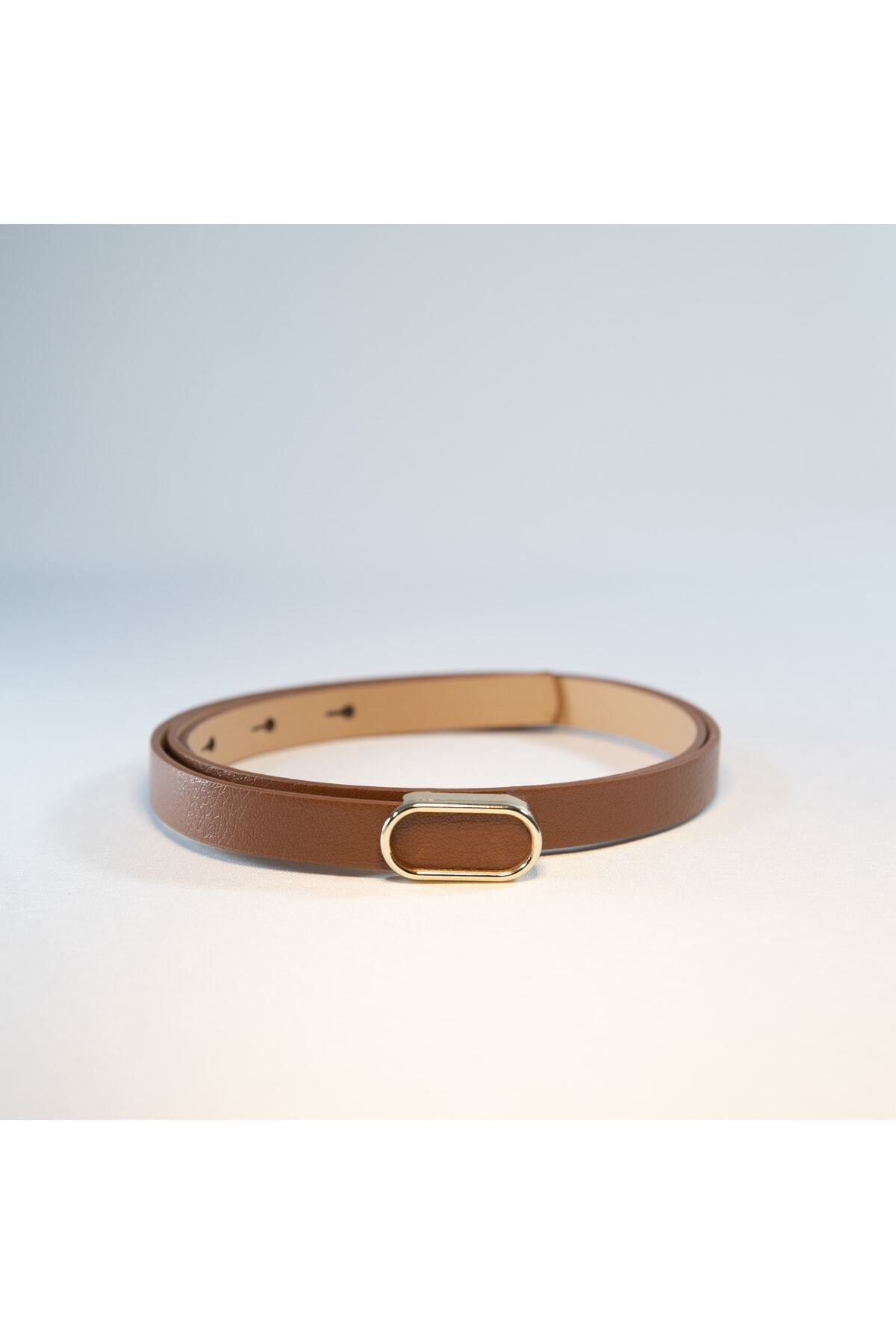 Ithal Oval Gold Tokalı Ince Kemer, Pantolon Kemeri, Gömlek Kemeri, Ceket Kemeri