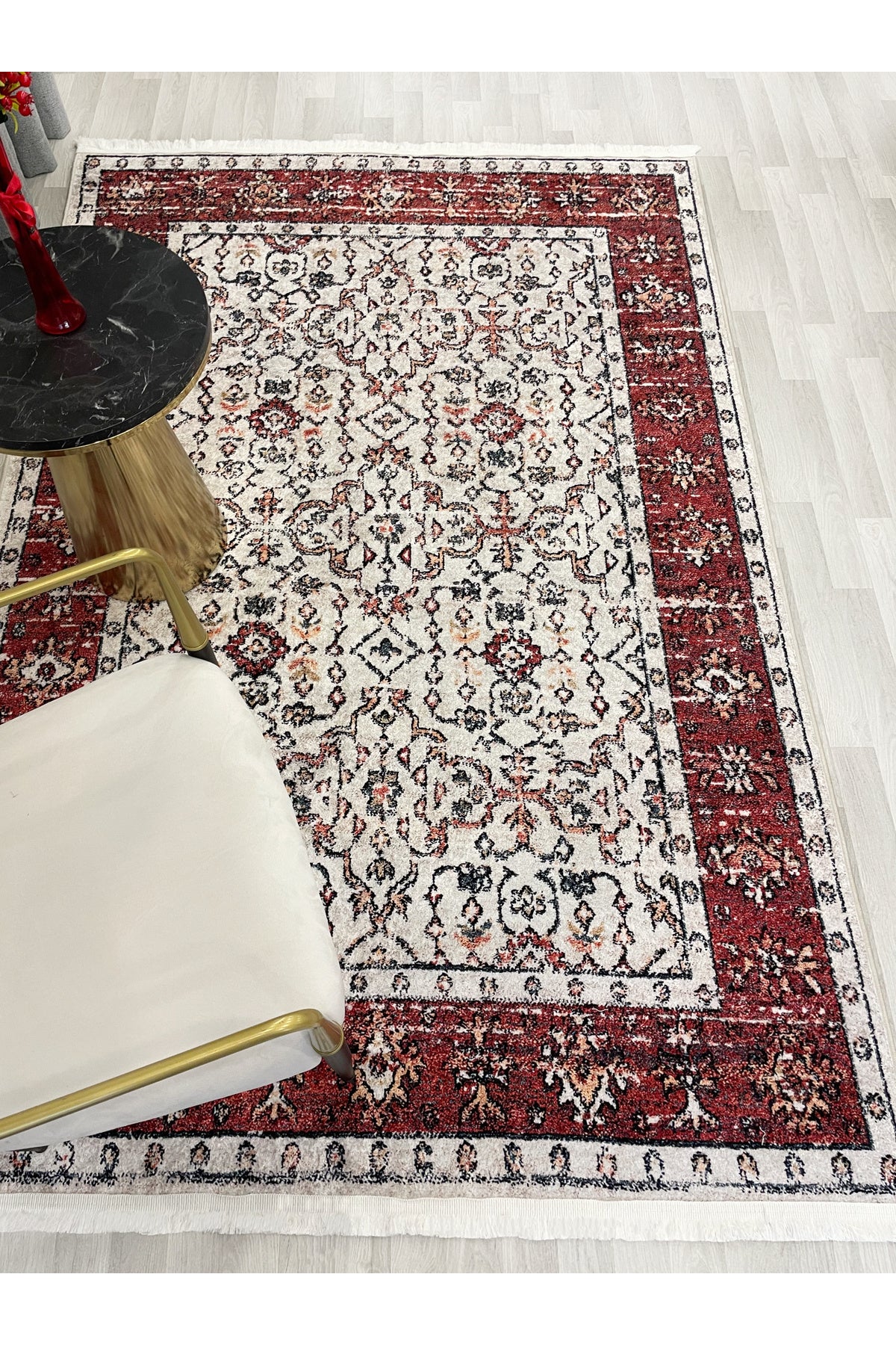 Kilim Motifli SAÇAKLI Klasik Kaymaz Taban Halı
