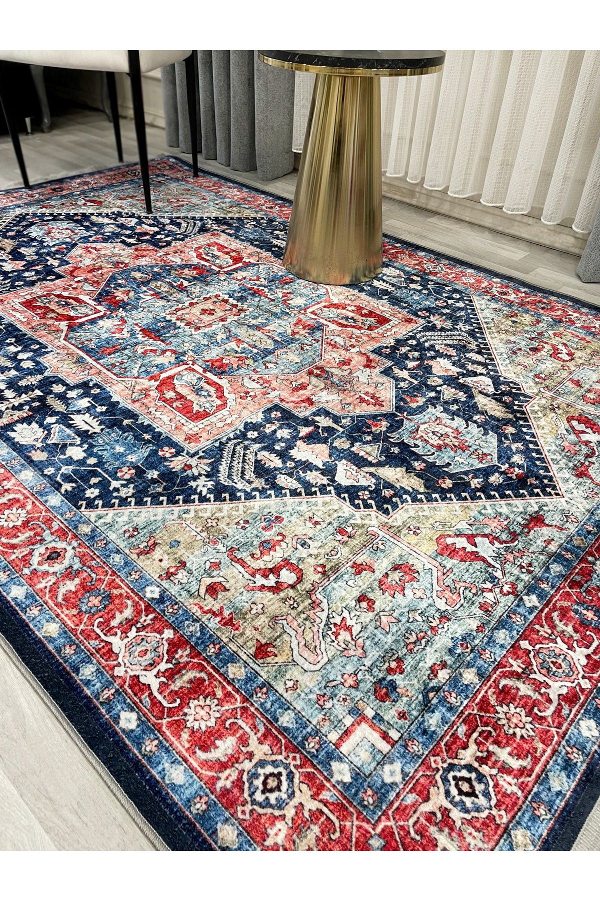 Kilim Motifli SAÇAKLI Klasik Kaymaz Taban Halı