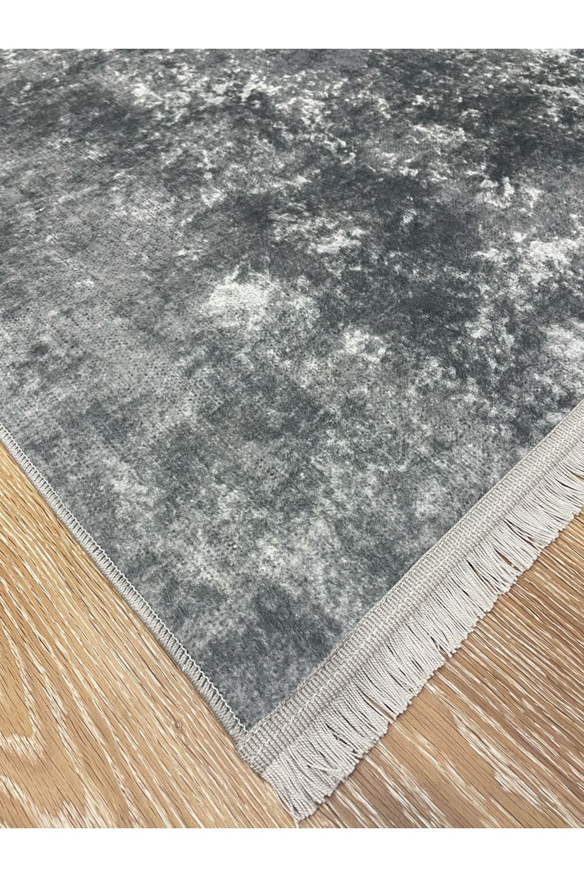 Düz Gri Lateks Modern Halı