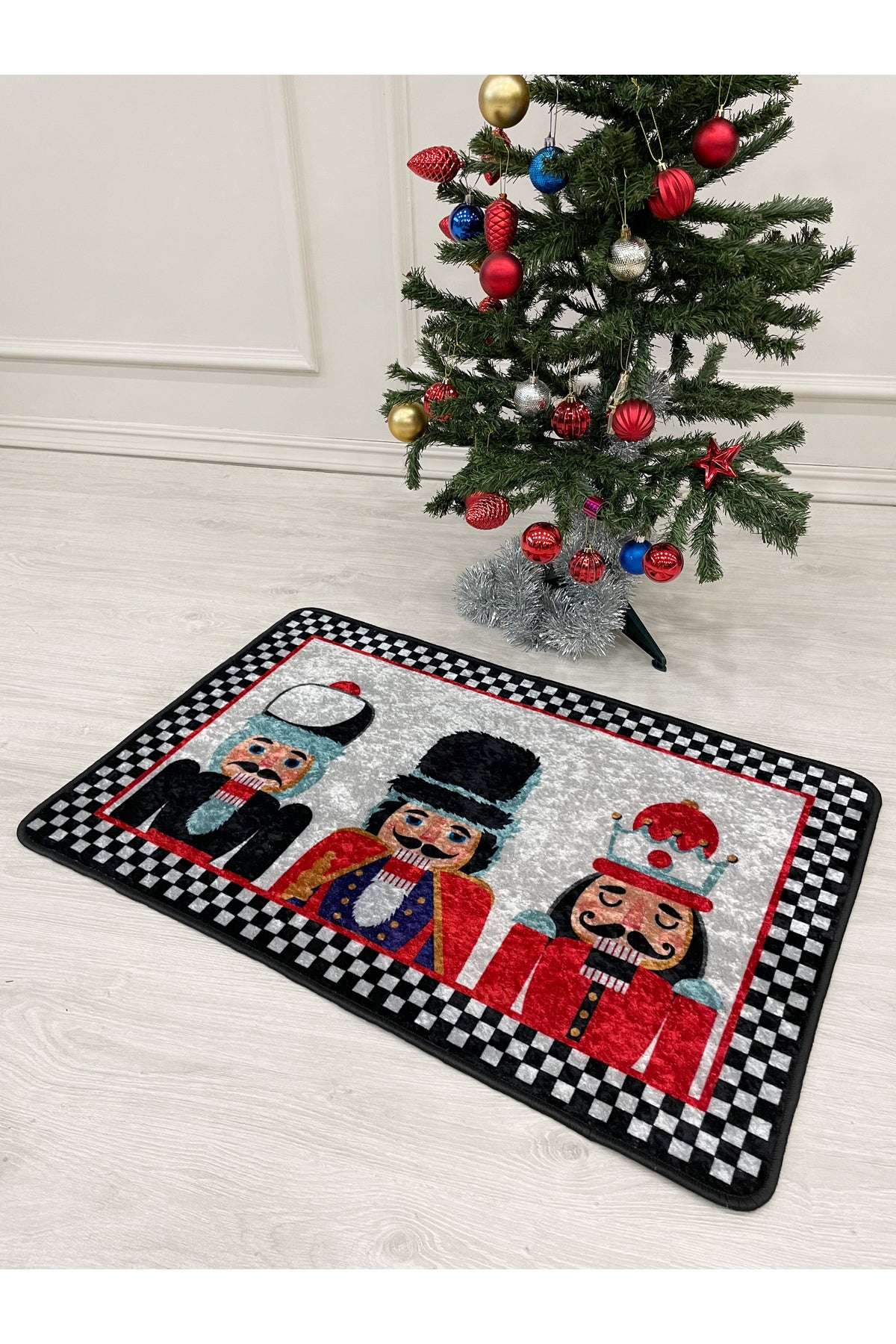 Kurşun Asker Detaylı Dekoratif Yılbaşı Paspas Ölçü 50x70