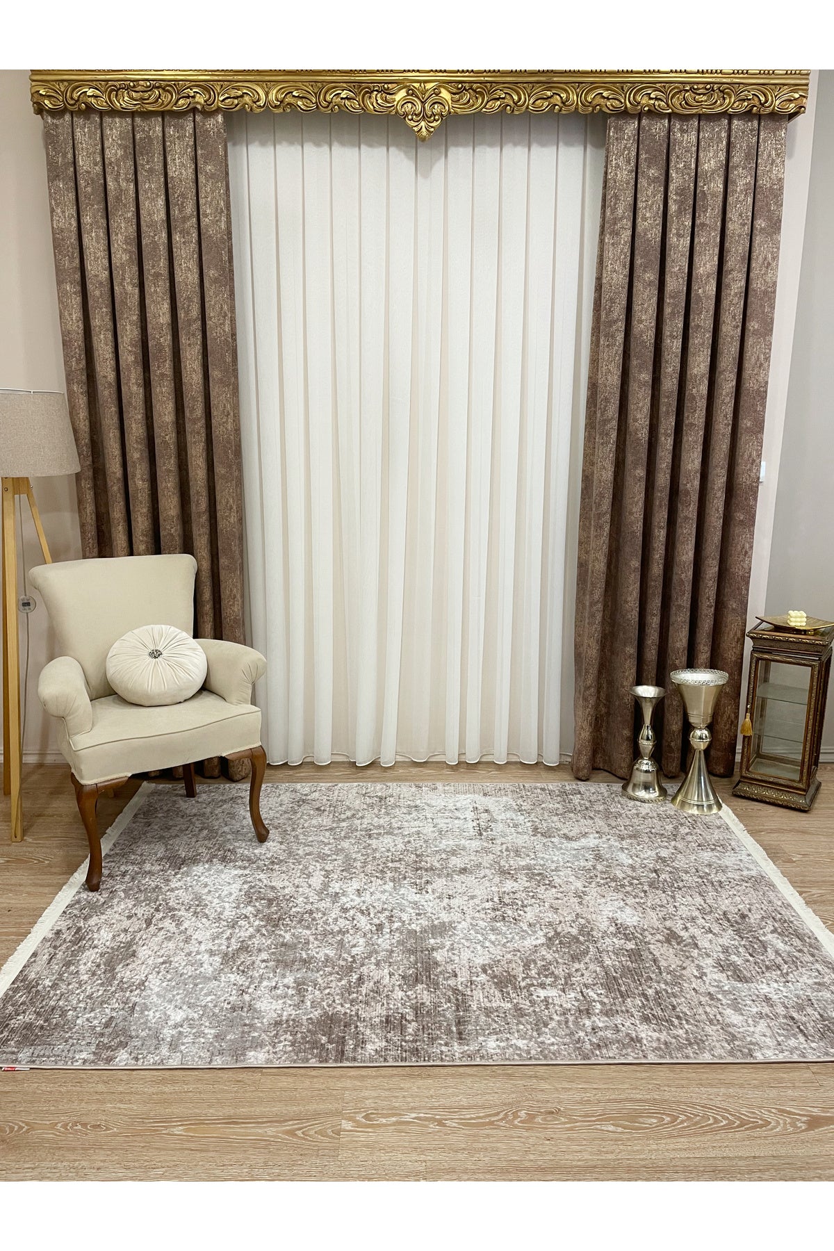 Yüksek Kalite - Kaymaz Taban Saçaklı Koridor Mutfak Salon Kesme Yolluk Halı