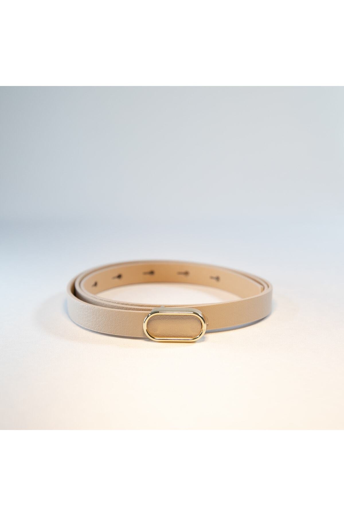 Ithal Oval Gold Tokalı Ince Kemer, Pantolon Kemeri, Gömlek Kemeri, Ceket Kemeri