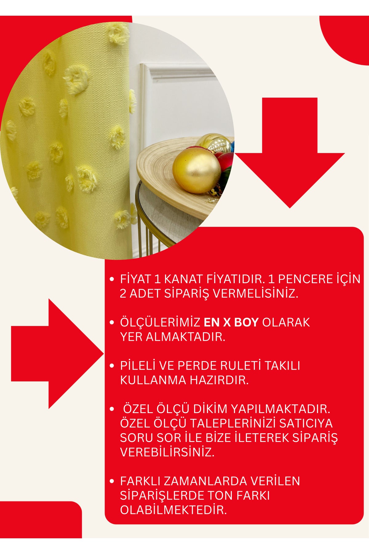 Mavi Renk Çocuk Odası Ponponlu Pufy Fon Perde 1/3 SIK Pile