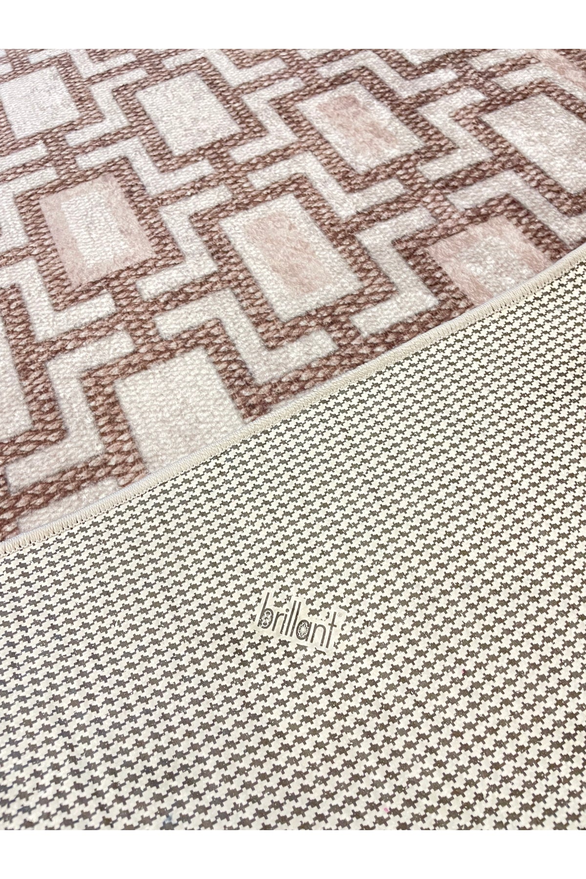 Geometrik Desen Modern Lateks Taban Salon Yolluk Antre Halı