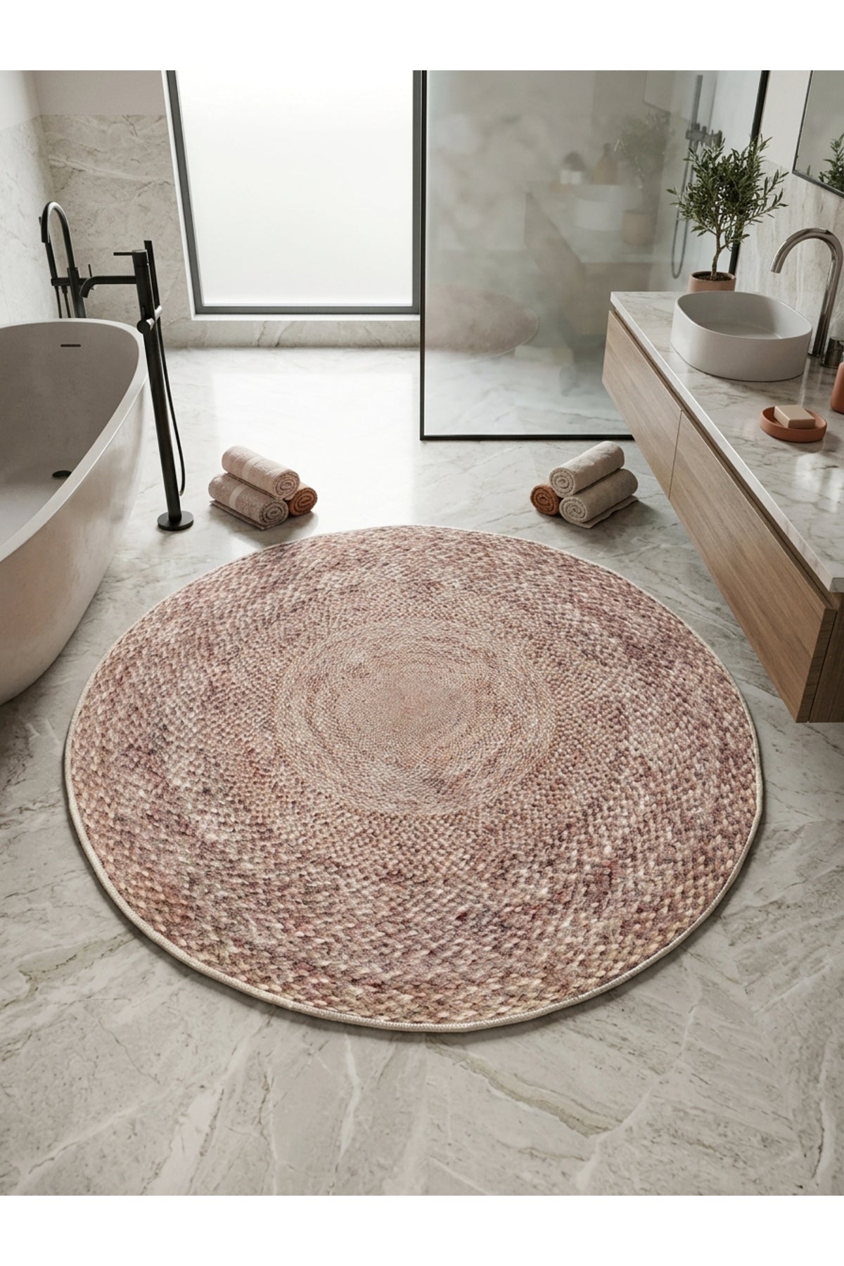 Hasır Görünümlü Banyo Paspası