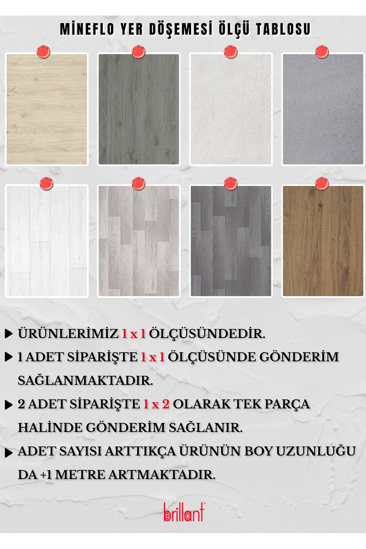 1 Metre En - Gri - Pvc Zemin Kaplama - Keçeli Kalın - Yer Döşemesi Mineflo