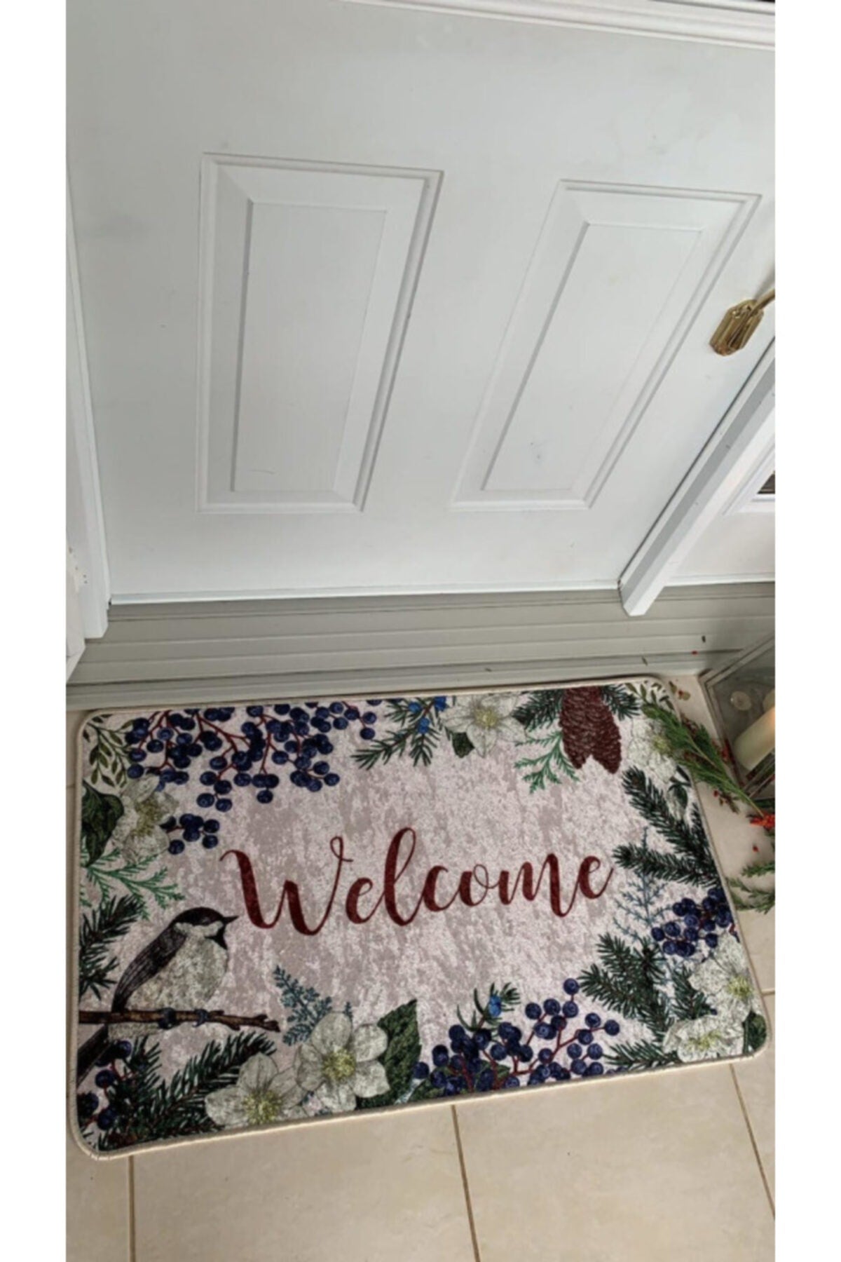 Welcome Lateks Taban Su Geçirmez (60x90 Ebat ) Kapıönü Paspası