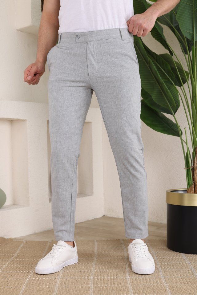 Erkek Slim Fit Dilli Kumaş Pantolon