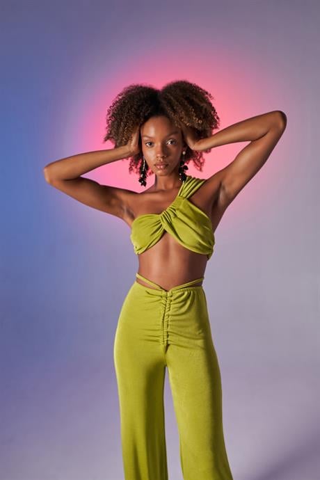 Beatrice Crop Yeşil Yeşil L