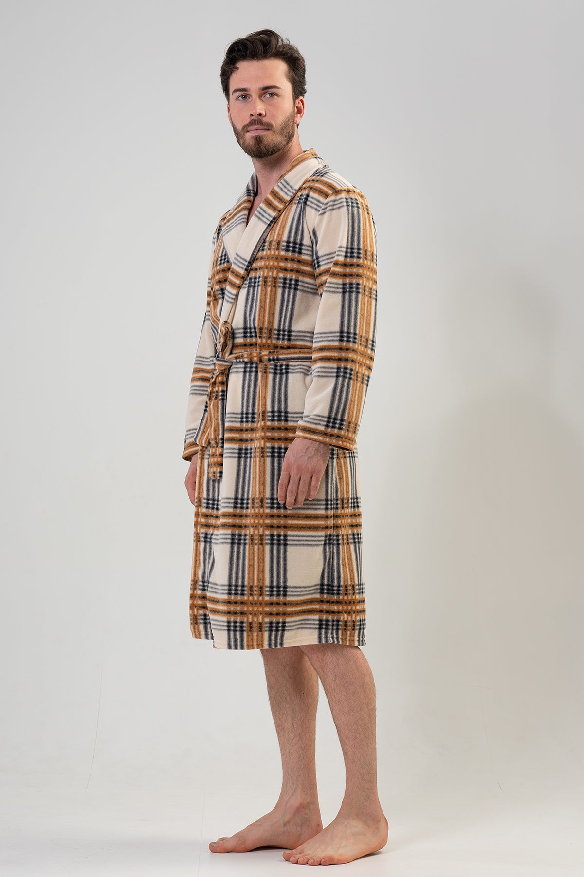 ERKEK POLAR SAL YAKALI UZUN KOL UZUN CEPLI SABAHLIK