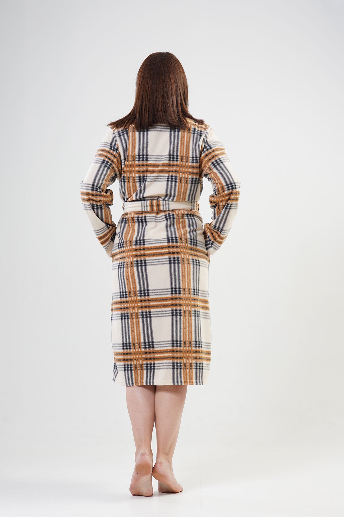 Woman Brown Dressing Gown