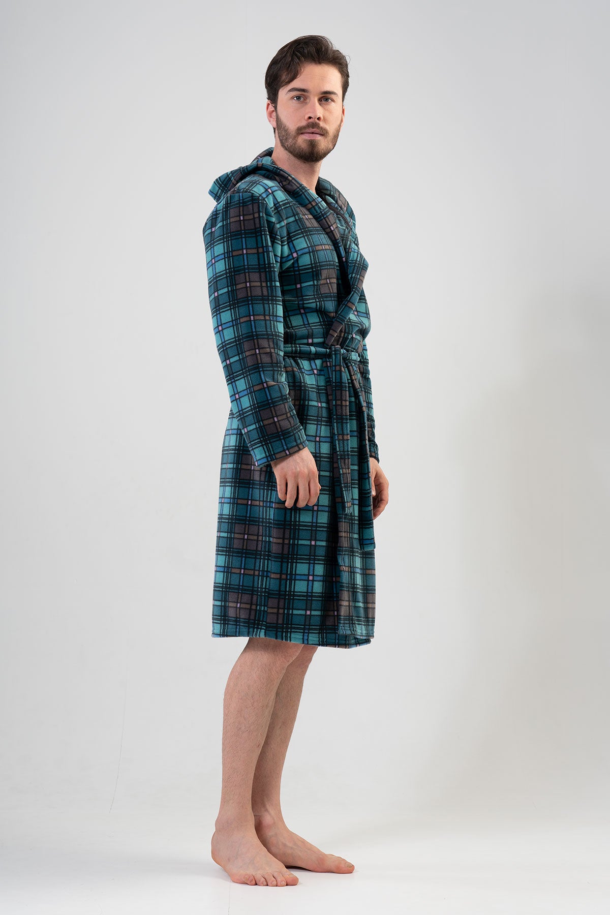 ERKEK POLAR KAPSONLU UZUN KOL UZUN CEPLI SABAHLIK