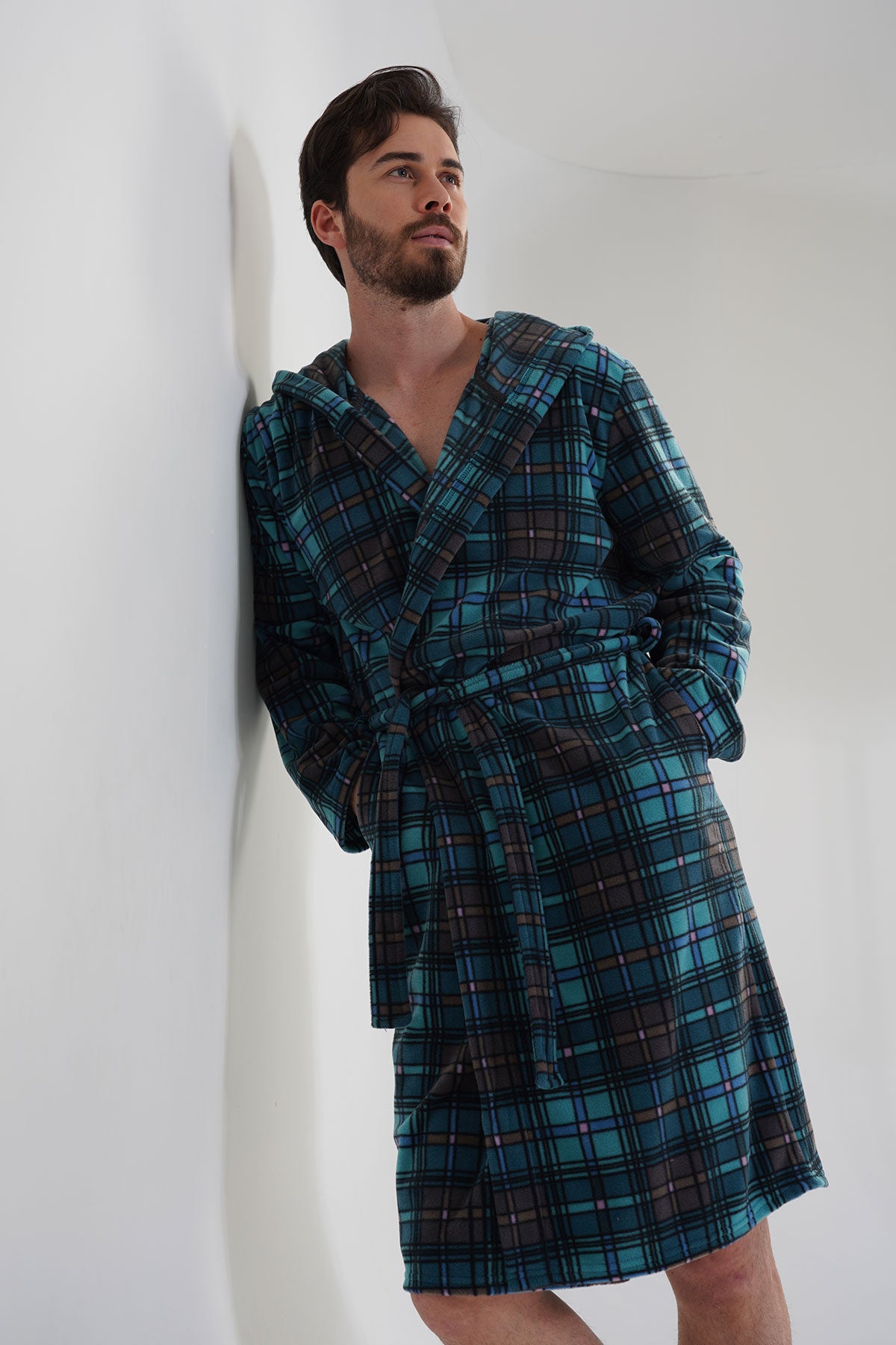 ERKEK POLAR KAPSONLU UZUN KOL UZUN CEPLI SABAHLIK