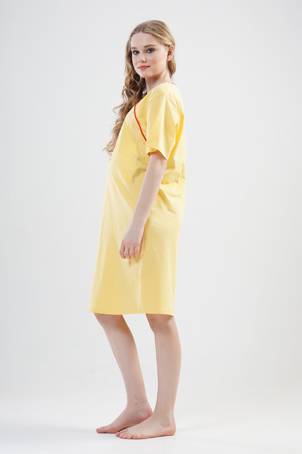 BAYAN P.SUPREM CIFT PATLI KISA KOL HAMILE TUNIK