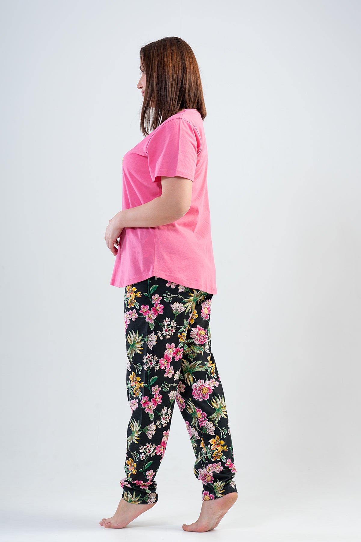 BAYAN P.SUPREM XXL O YAKA KISA KOL ETEGI OVAL PIJAMA TK