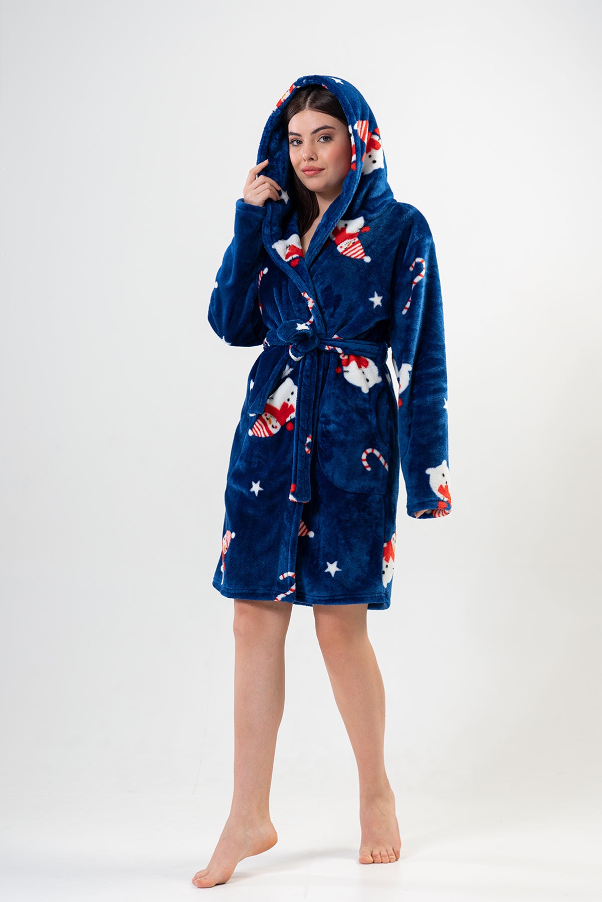 Woman Soft Christmas Dressing Gown