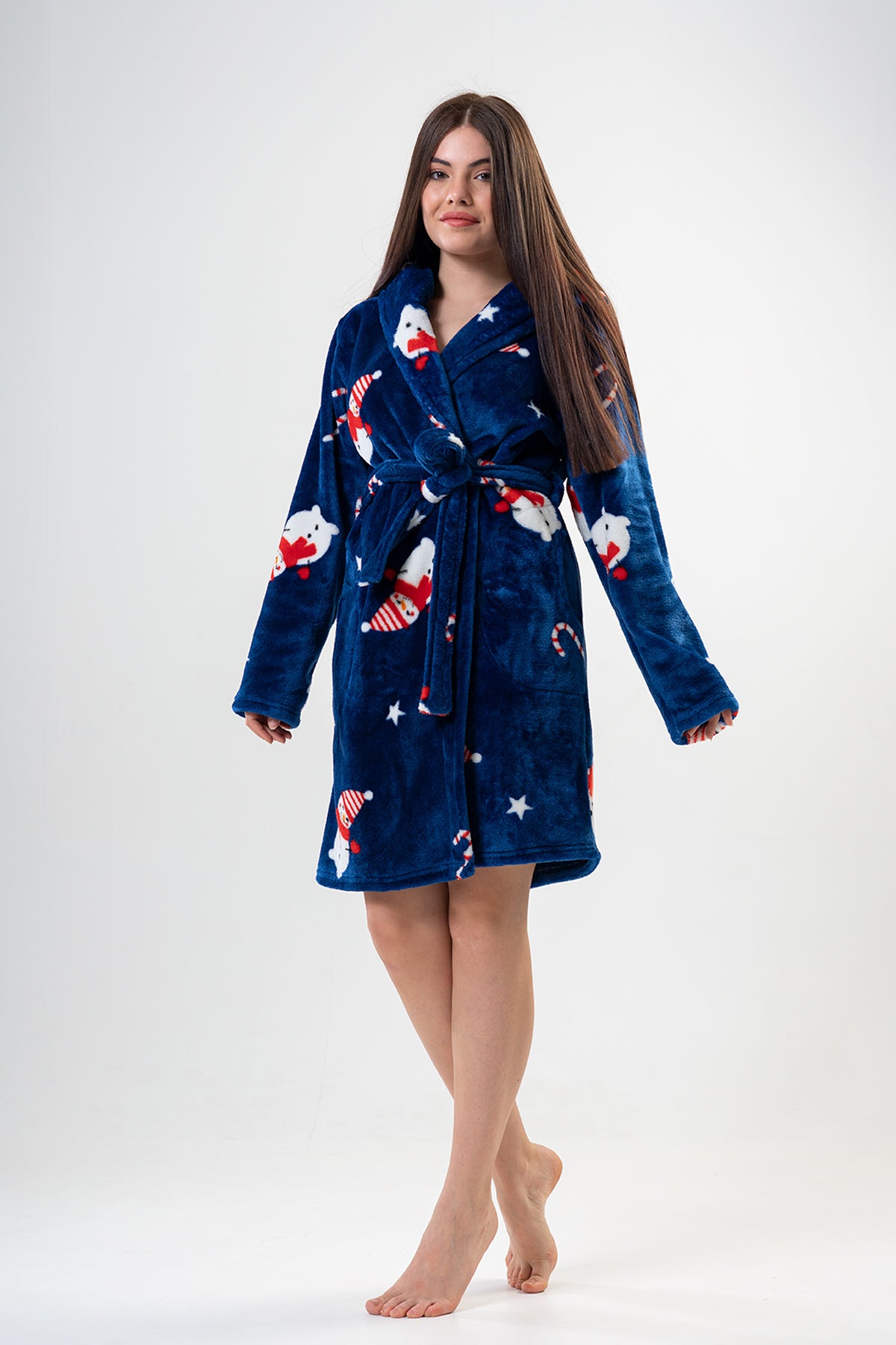 Woman Soft Christmas Dressing Gown