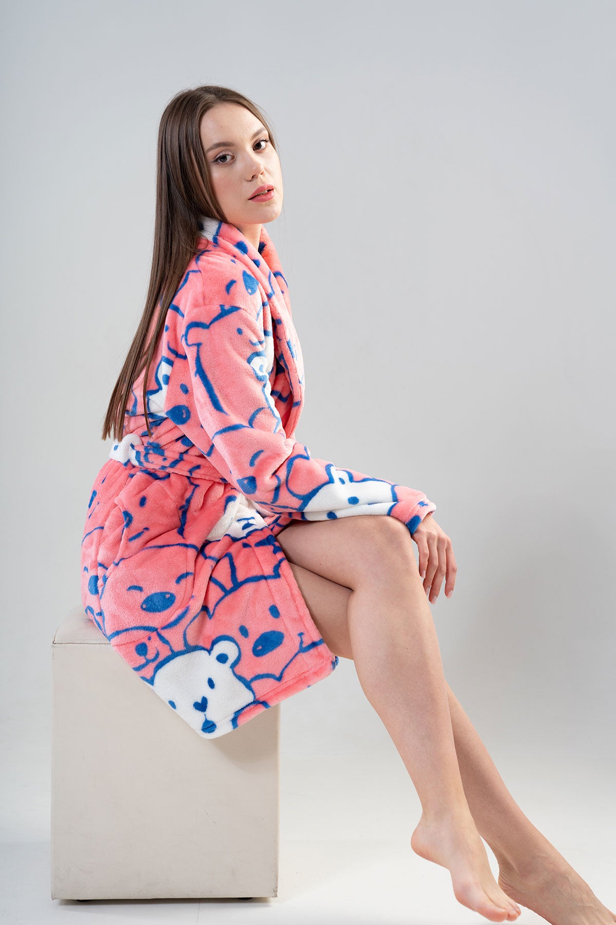 BAYAN SOFT SAL YAKA UZUN KOL KISA CEPLI SABAHLIK