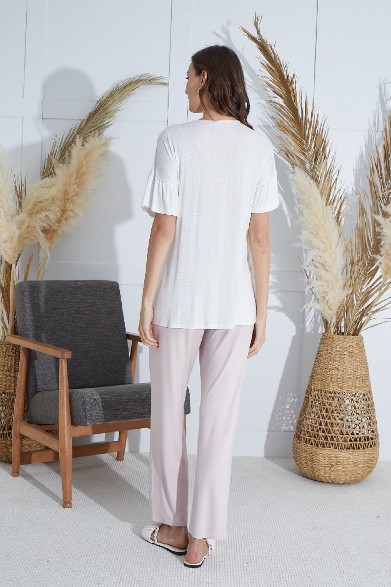 15830 BAYAN NAKIŞLI LOHUSA PİJAMA TAKIM