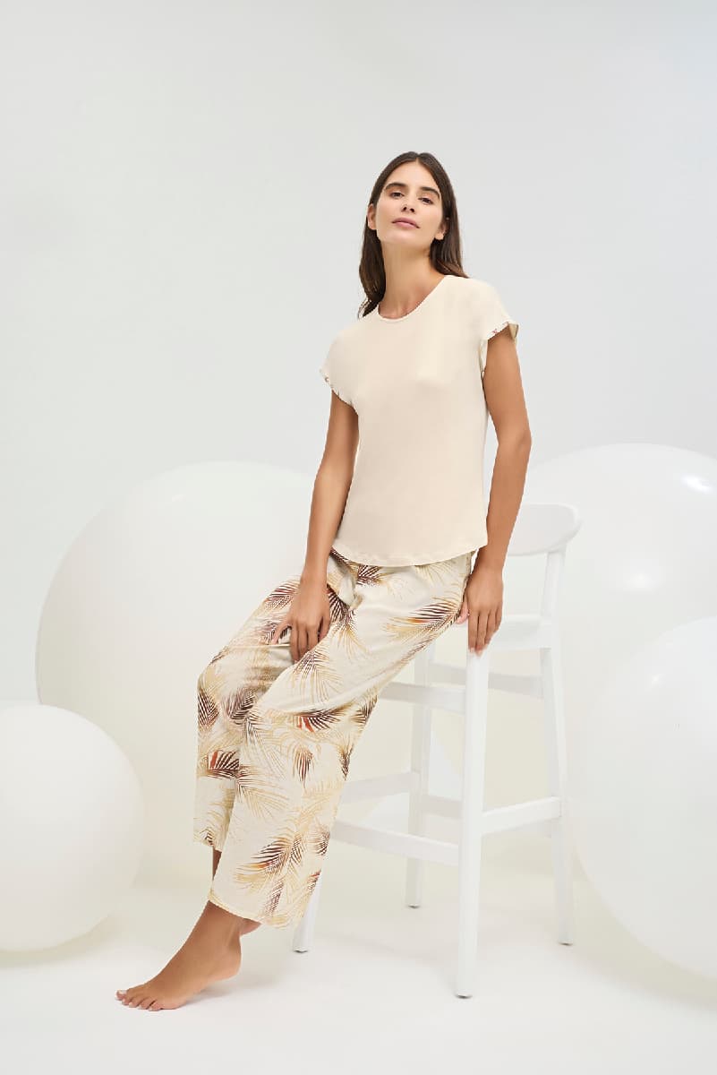 16361 Kadın Bisiklet Yaka Pijama Takım