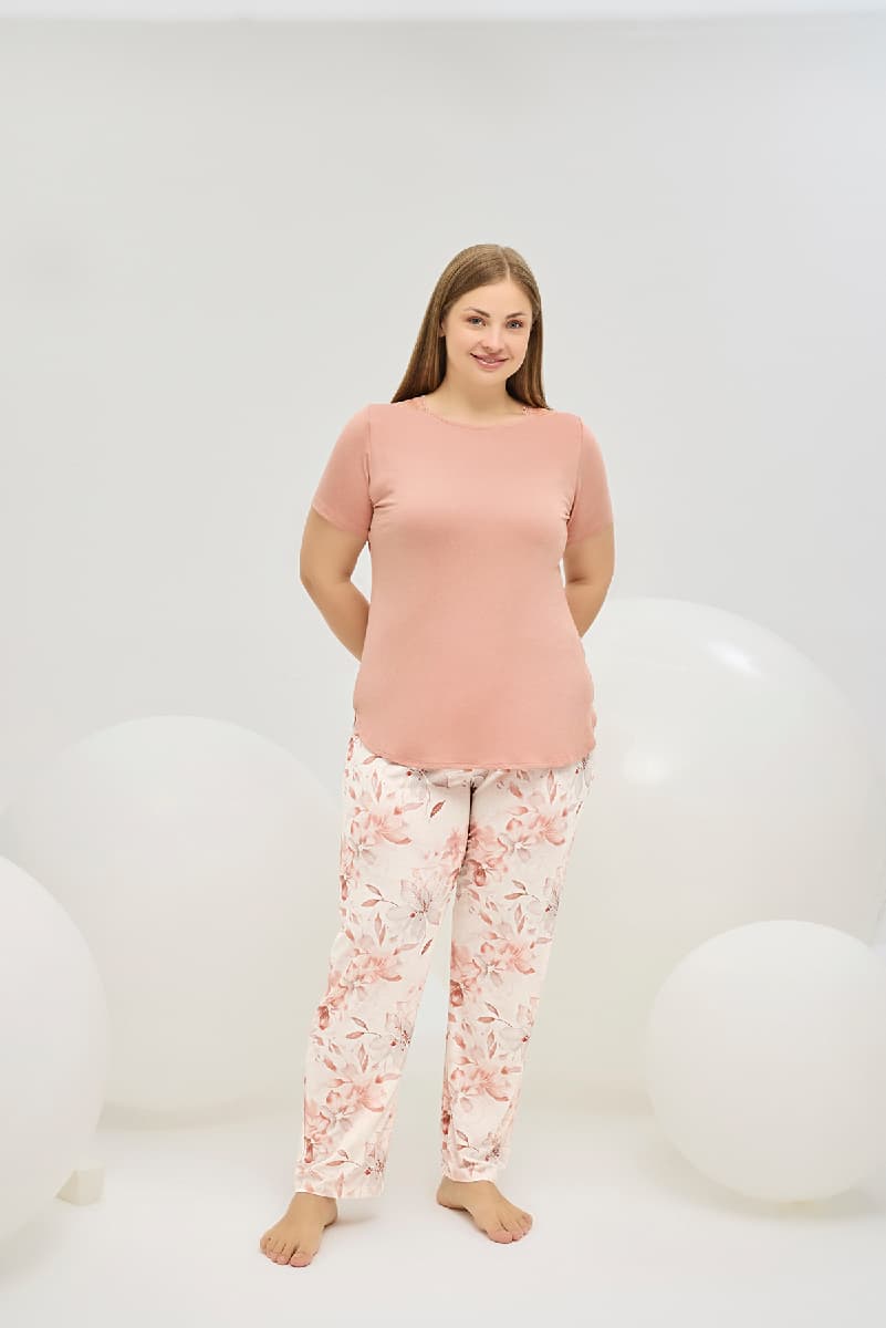 16453 Kadın büyük Beden Pijama Takım