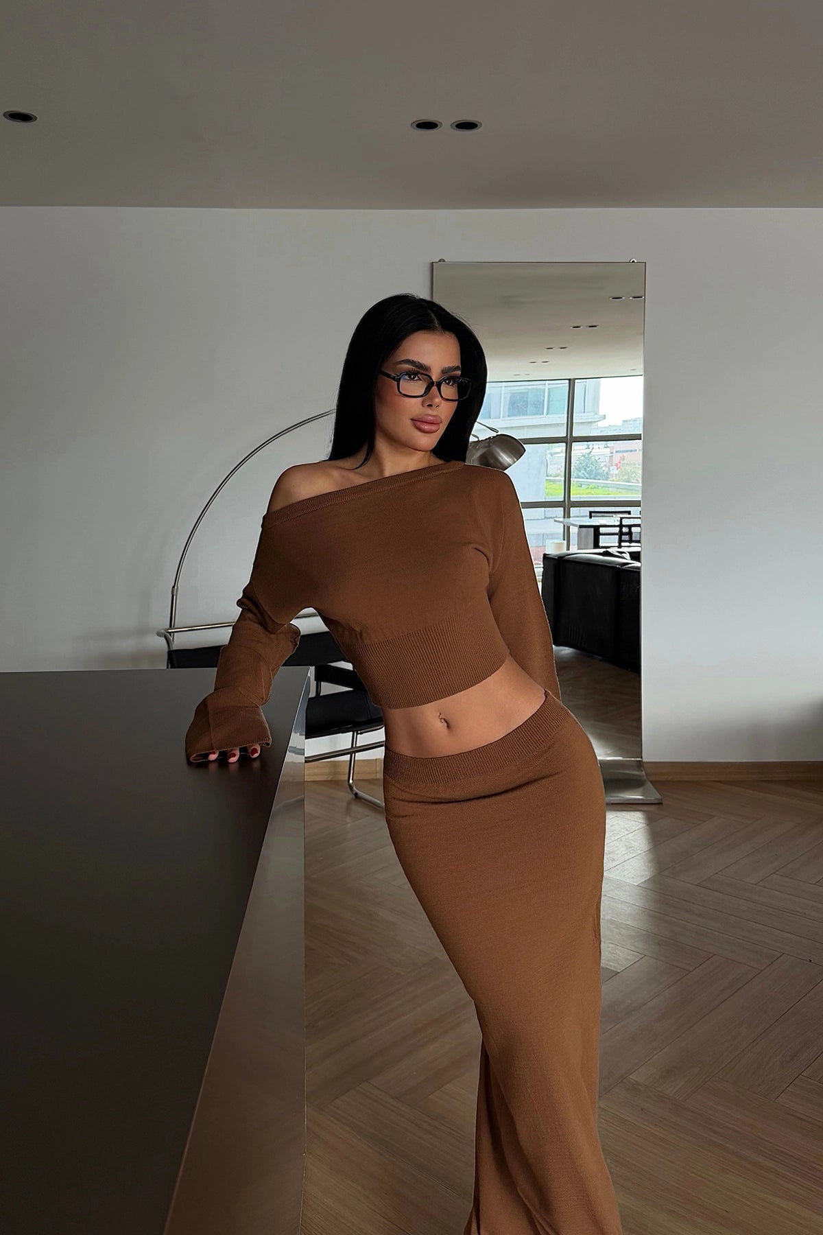 Taba Uzun Kollu Etekli Takım