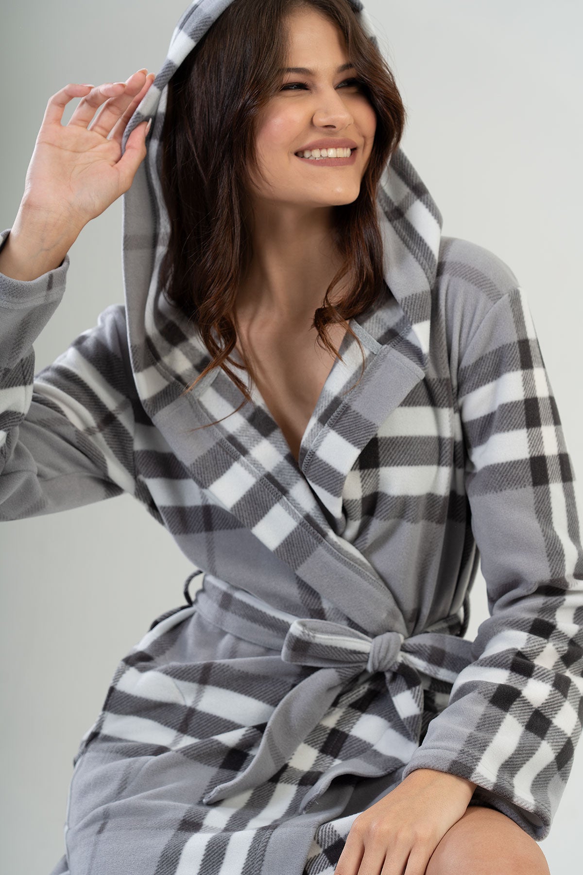 Woman Hoodie Dressing Gown