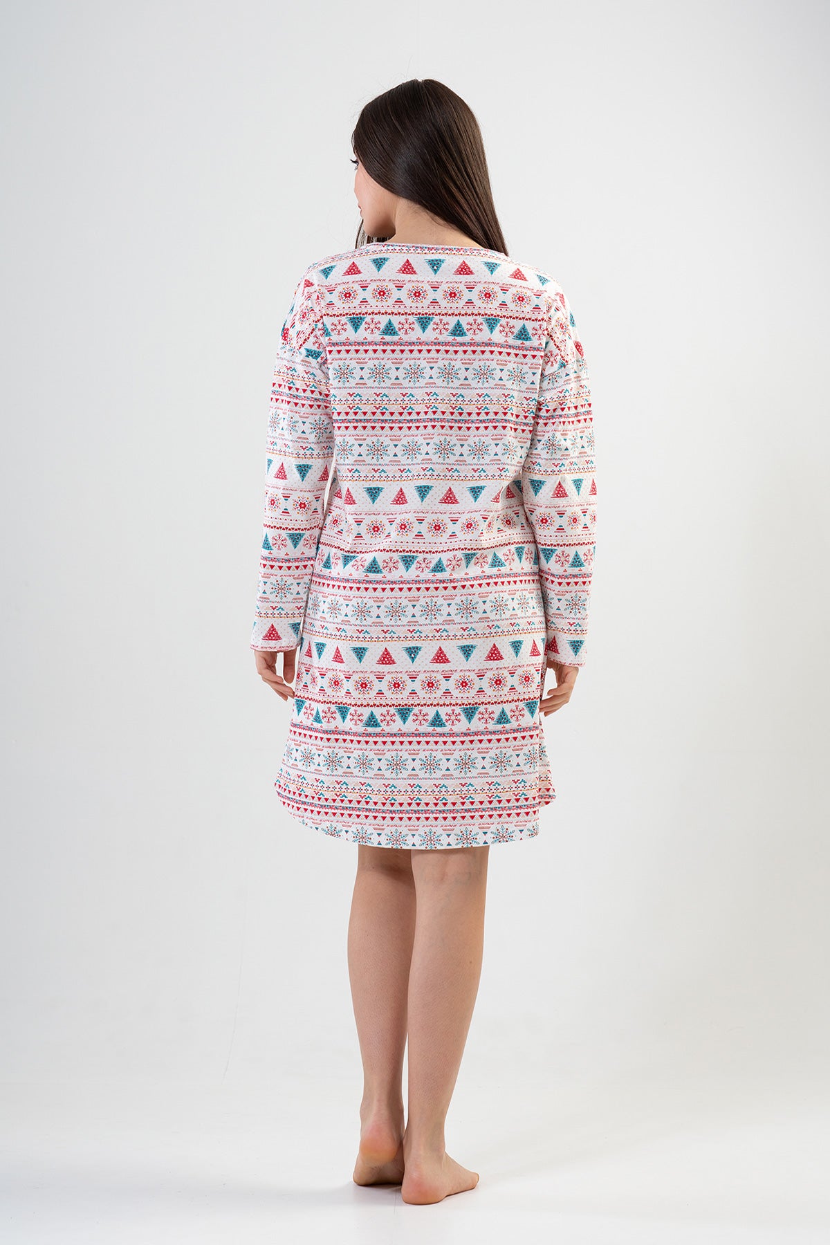 BAYAN P.SUPREM O YAKA DUSUK OMUZLU UZUN KOL ETEGI OVAL TUNIK