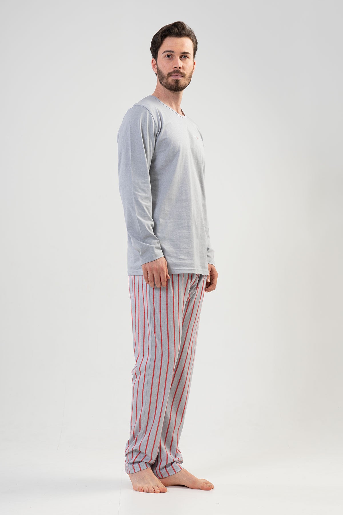 CEPLI ERKEK P.SUPREM O YAKA UZUN KOL PIJAMA TAKIM