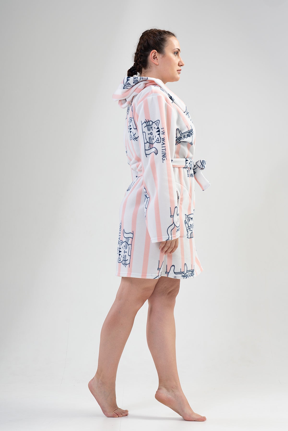 Woman Fleece Waity Dressing Gown