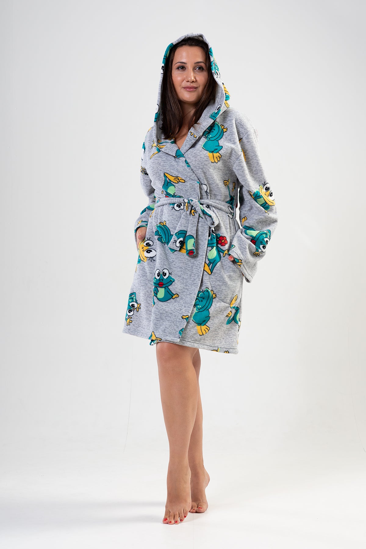 Woman Big Size Frogy Dressing Gown