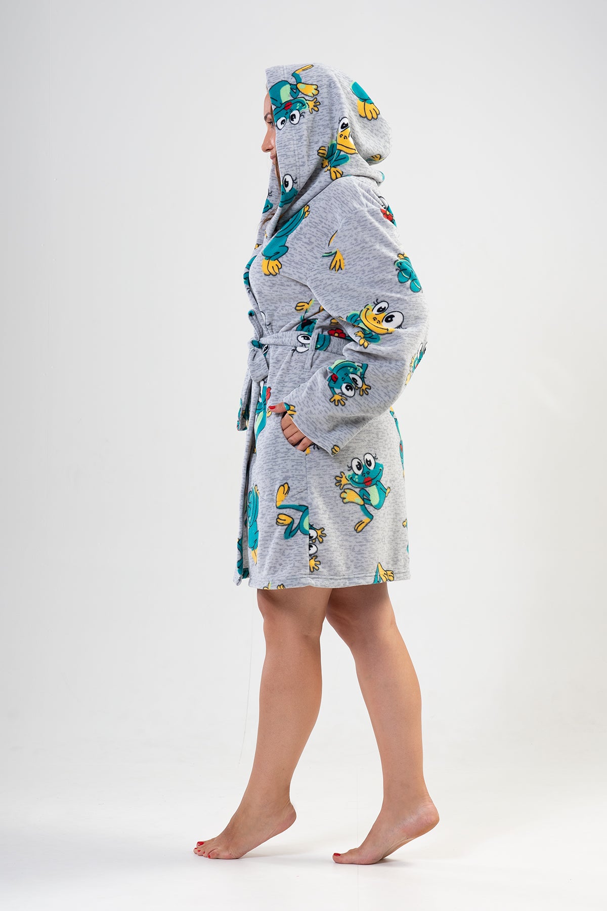 Woman Big Size Frogy Dressing Gown