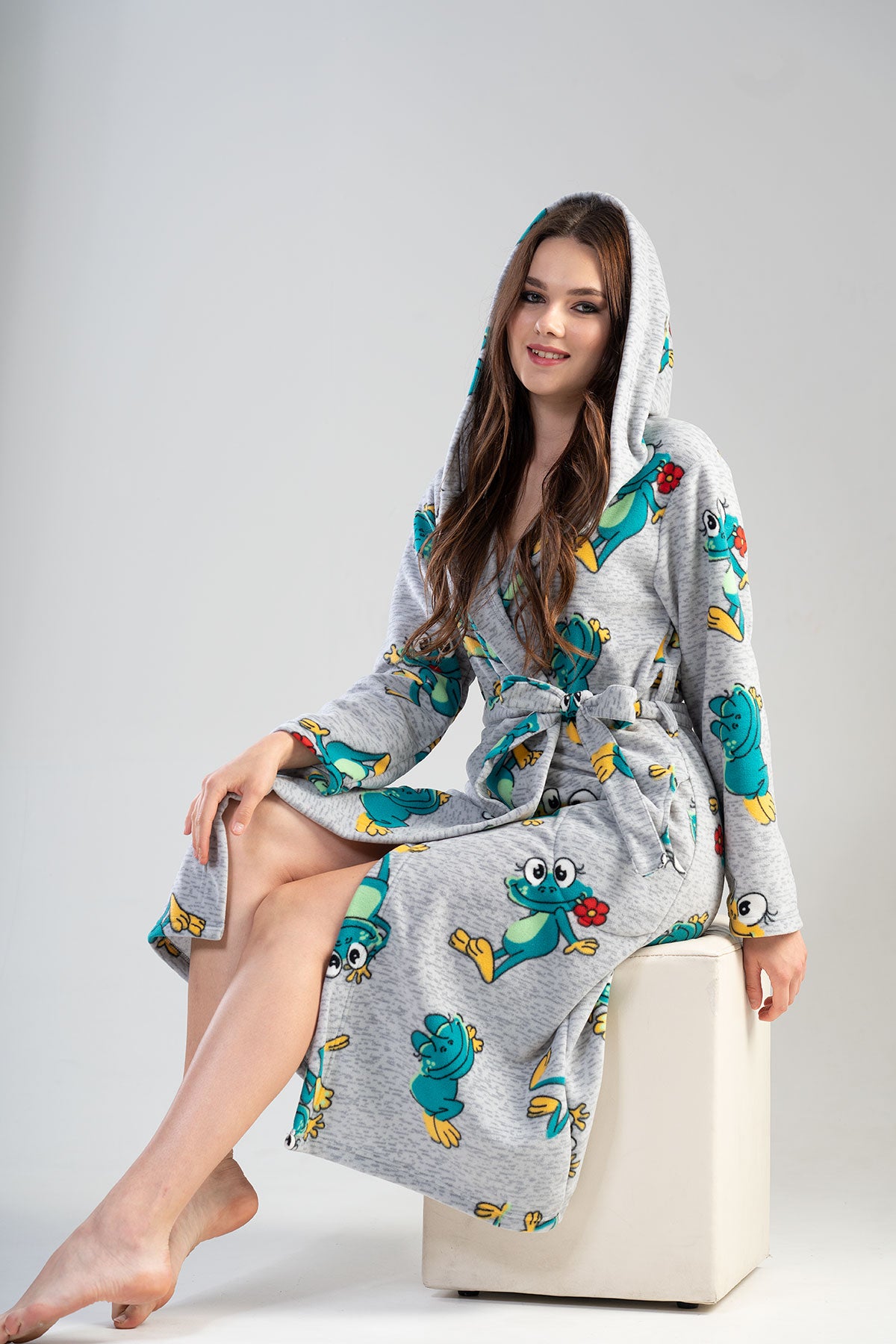 Woman Frogy Long Dressing Gown