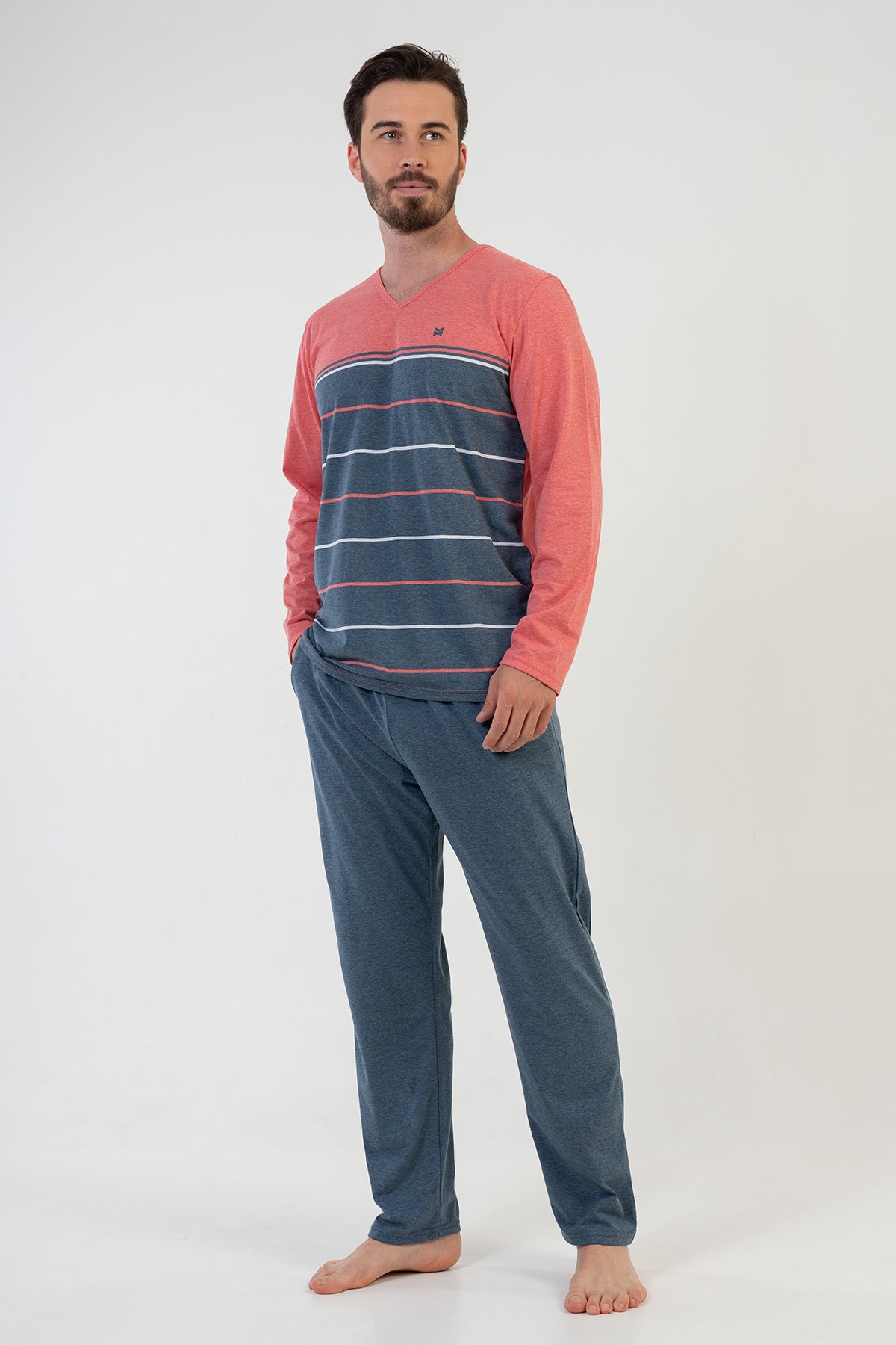 Man Coral Pyjama Set