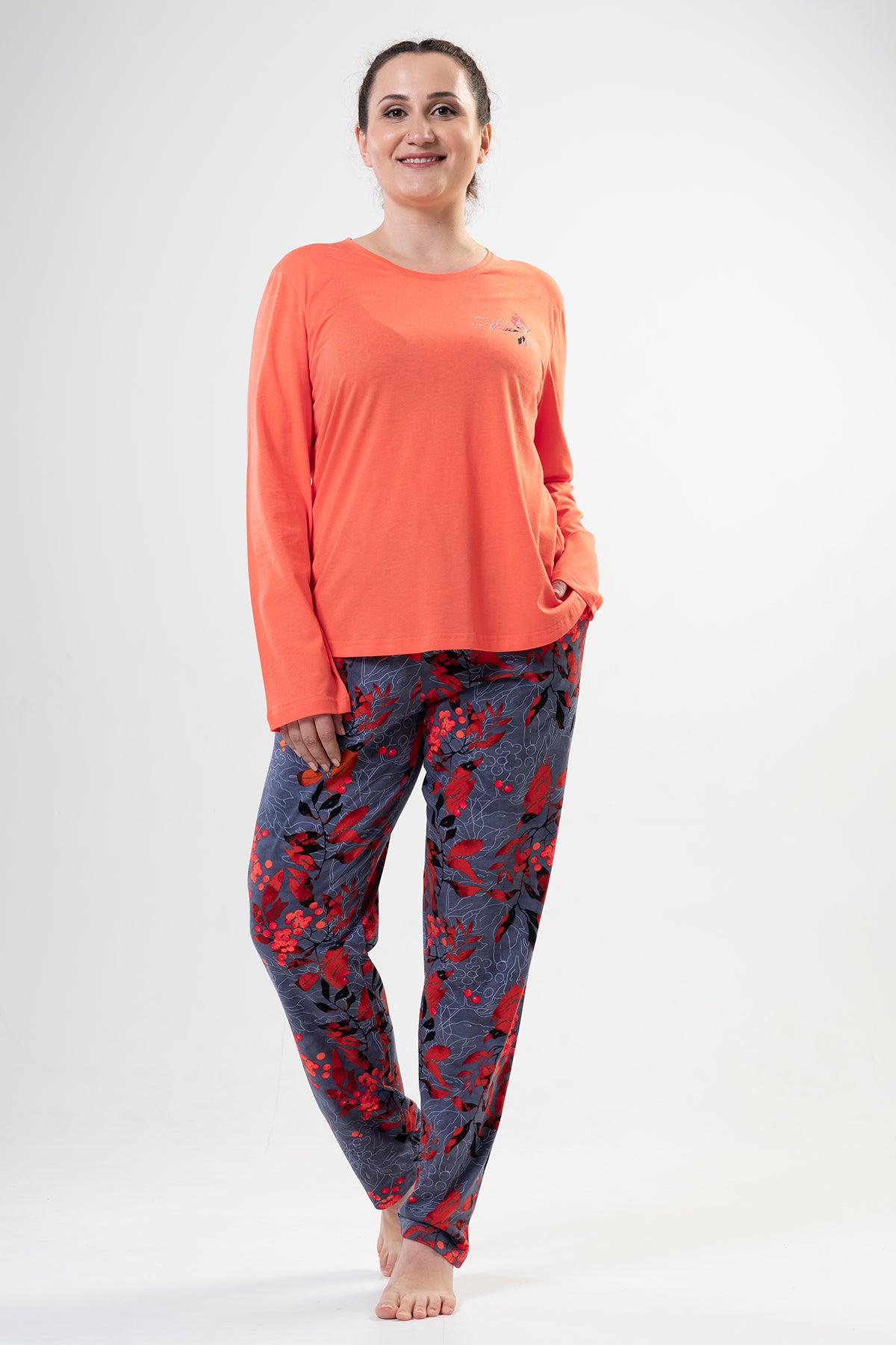 Woman Big Size Fluffy Pyjama Set