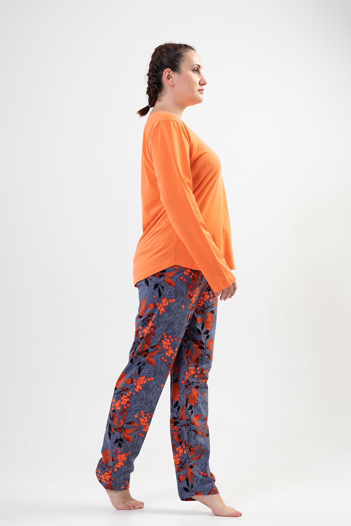 Woman Big Size Fluffy Pyjama Set