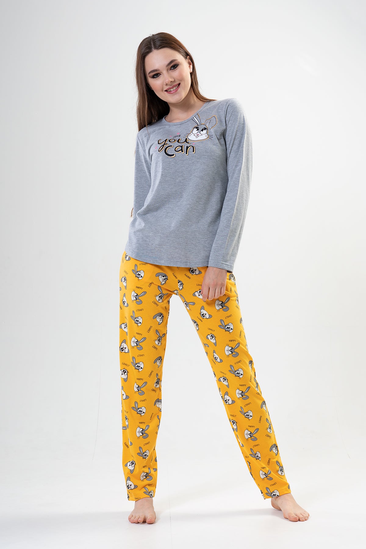 Woman Yellow Pyjama Set