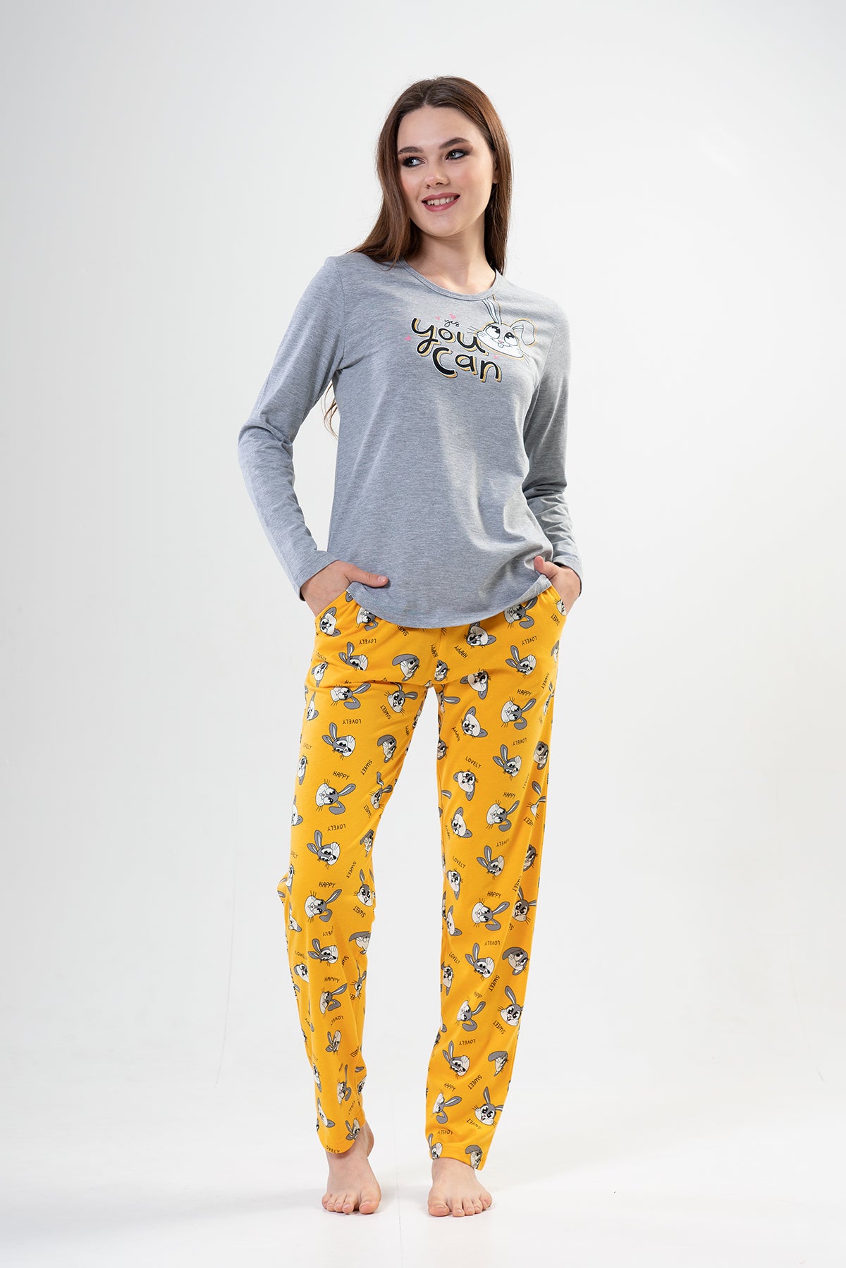 Woman Yellow Pyjama Set