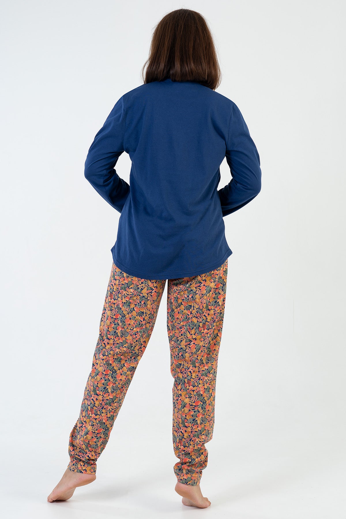 KADIN P.SUPREM XXL O YAKA UZUN KOL ETEGI OVAL PIJAMA TAKIM