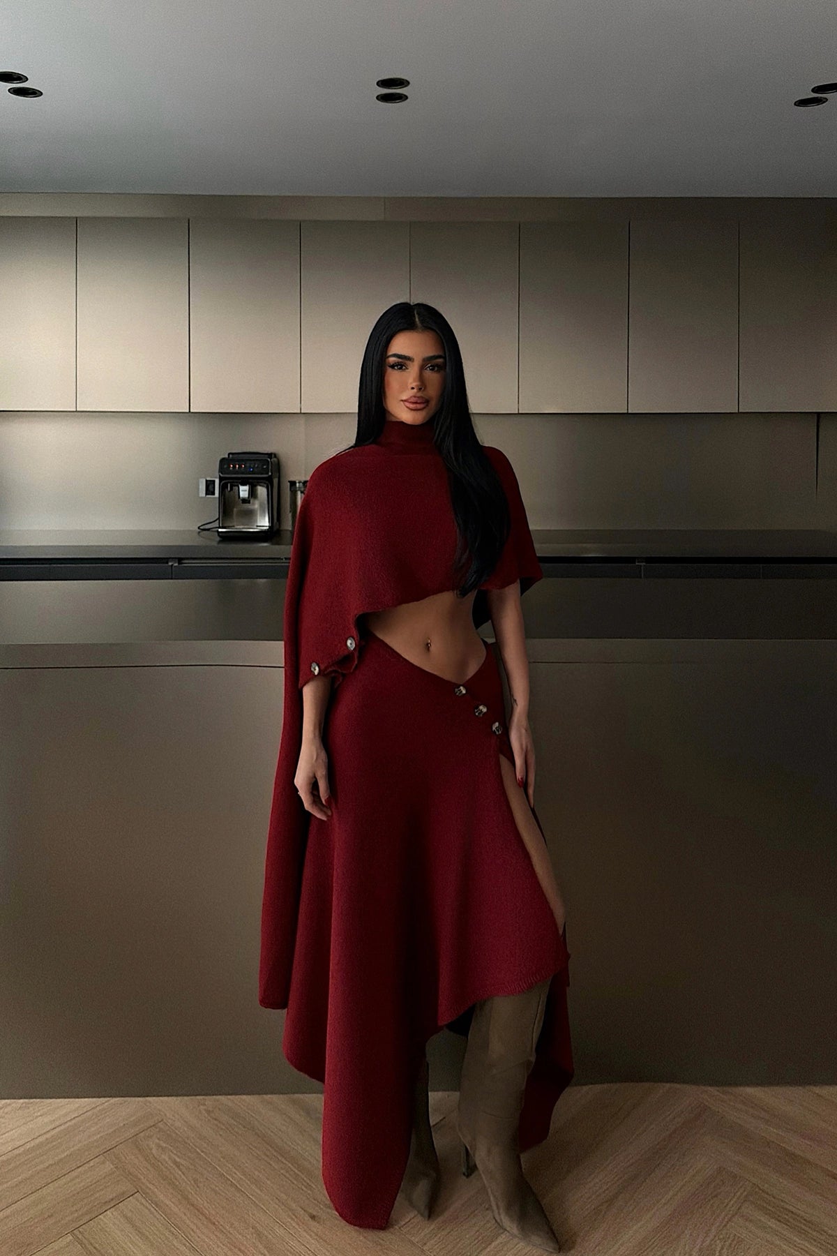 Bordo Suzette Triko Takım