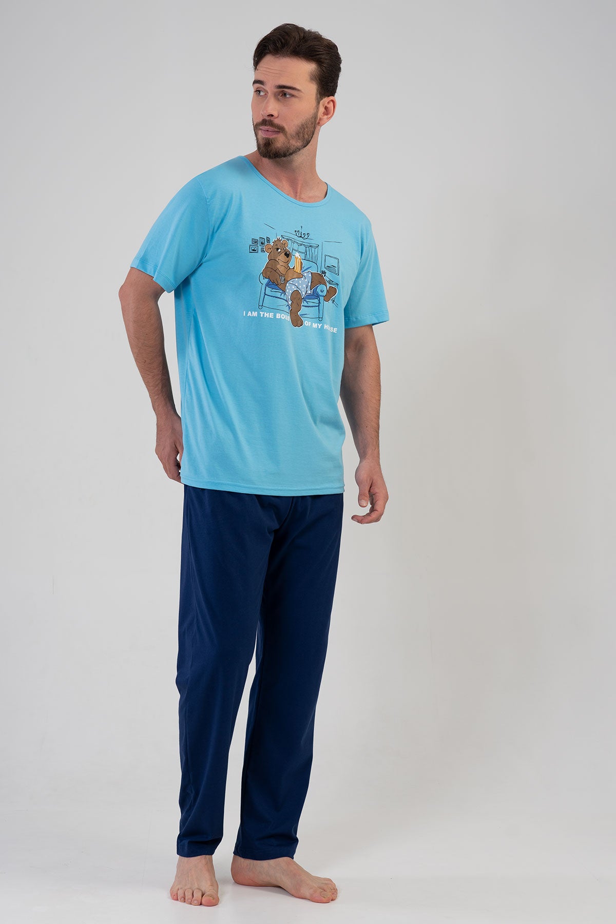 CEPLI ERKEK P.SUPREM XXL O YAKA KISA KOL PIJAMA TAKIM