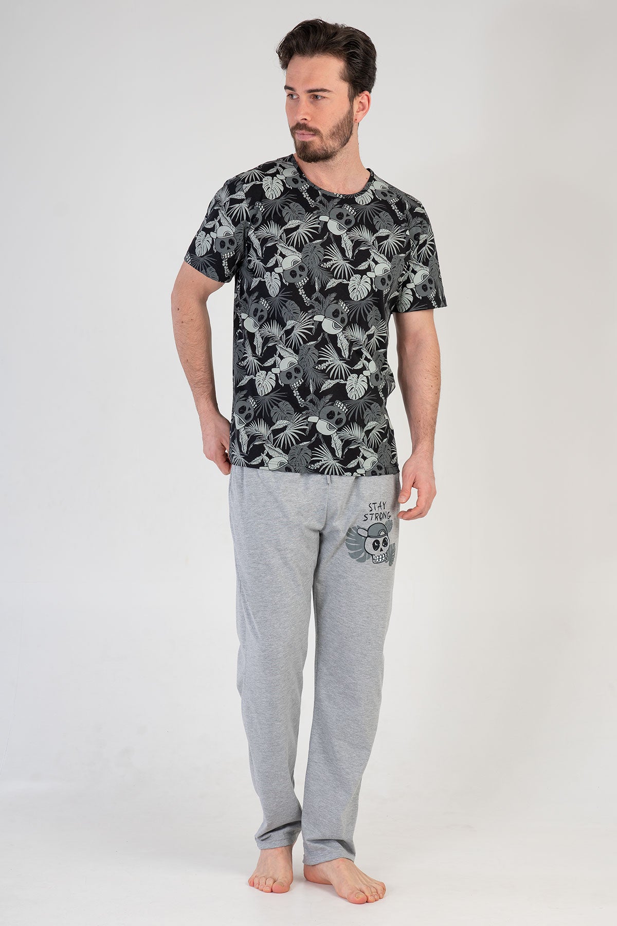 CEPLI ERKEK P.SUPREM O YAKA KISA KOL PIJAMA TAKIM