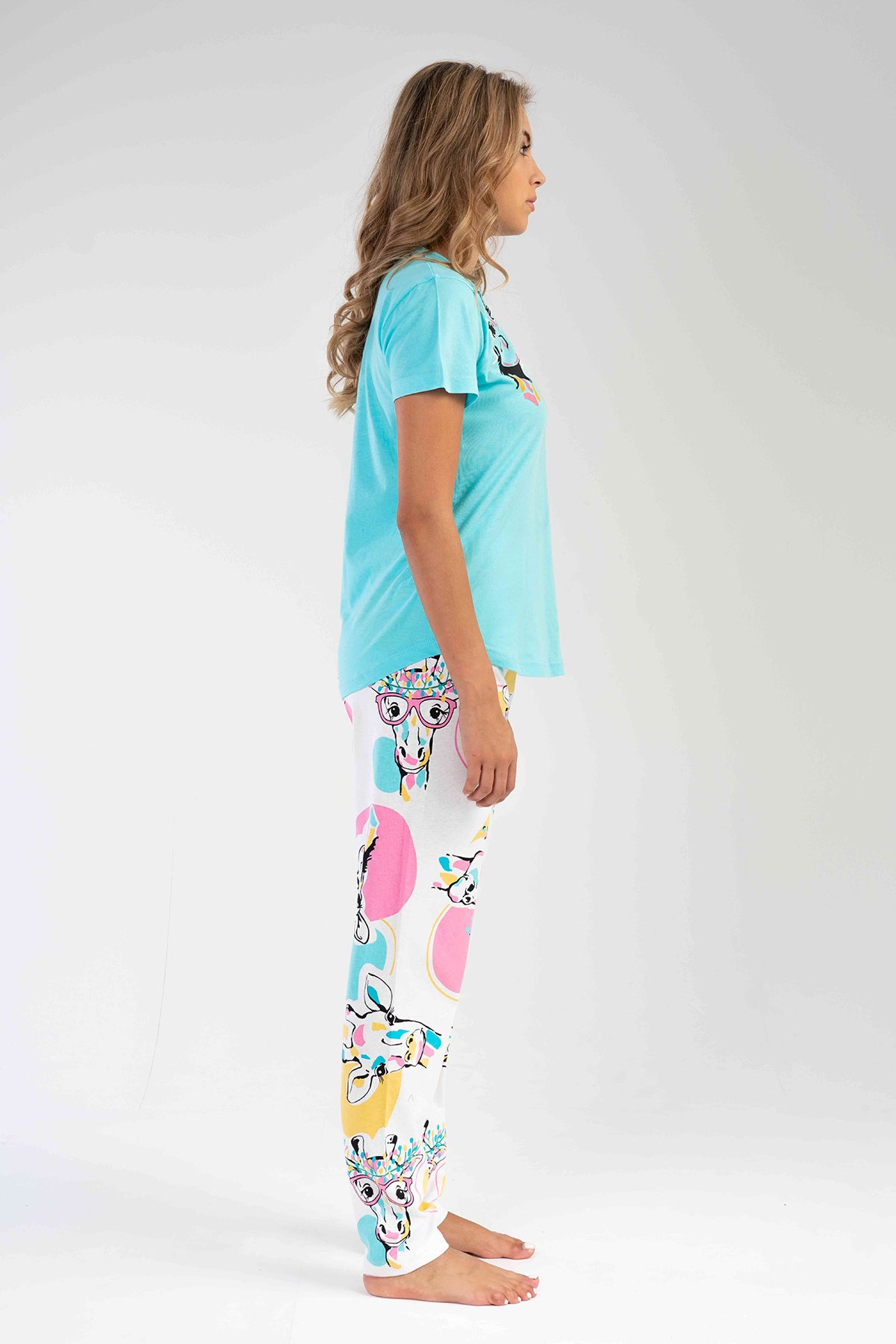 KADIN P.SUPREM O YAKA KISA KOL ETEGI OVAL PIJAMA TK